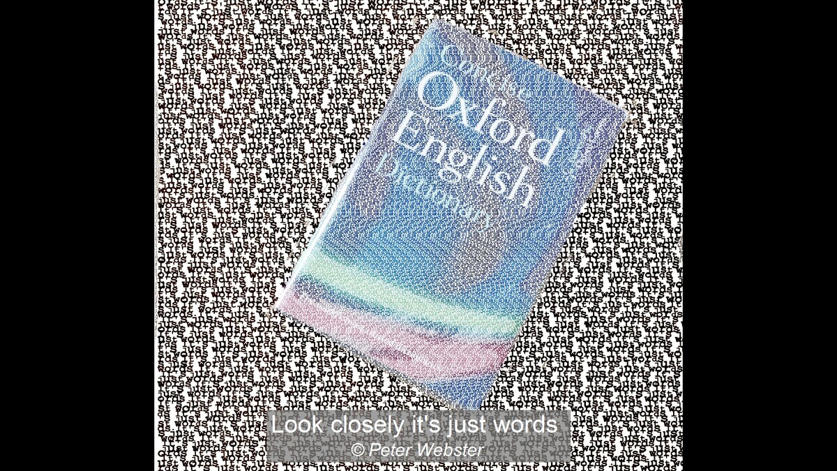 Look closely it's just words